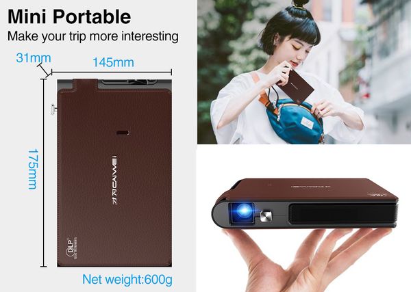 

caiwei s6w portable pocket mini 3d dlp projector led home cinema support hd video wifi mobile beamer for smartphone projectors