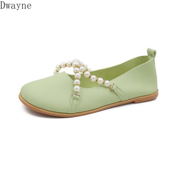 

single shoes female 2020 new pearls wild flat shallow mouth a pedal lazy peas shoes, Black