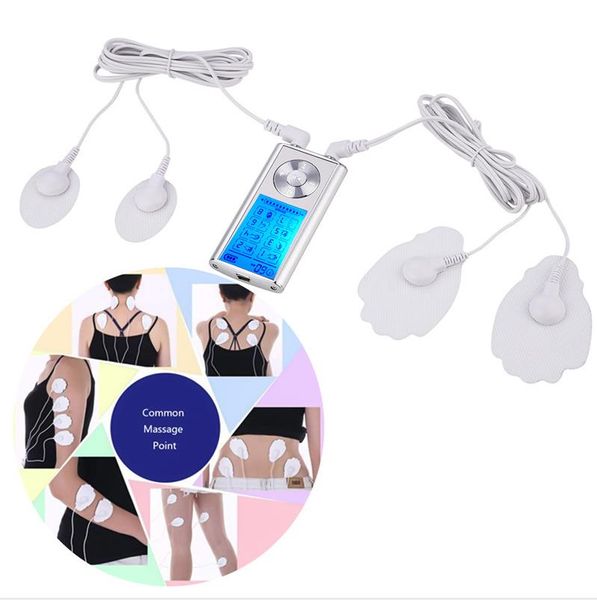 8 Modo TENS Unidade Eletrônica Mini Digital pulso terapia Massager Muscle Acupuntura Full Body terapia magnética Dezenas Massage