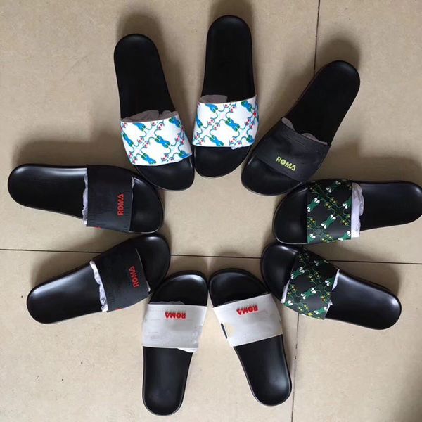 

woman/man sandals slippers shoes slippers sandals slippers casual shoes trainers flat shoes slide eu:35-45 with box fd1301, Black