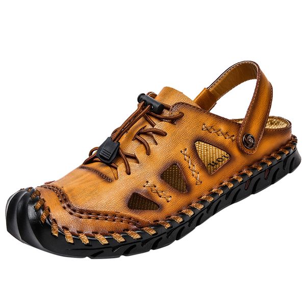 

vogue men sandals summer men shoes breathable walking beach sports slippers outdoor men\x27s shoes large size fashion 18apl23, Black