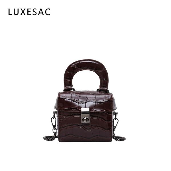 

mini vintage stone pattern leather handbags women bags crossbody bags bolsa feminina chain box bag women's sac