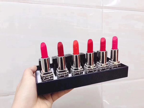 

змеиной кожи голубой золото губная помада rouge 6in1 levres губной помады макияж set brand 6pcs косметика kit