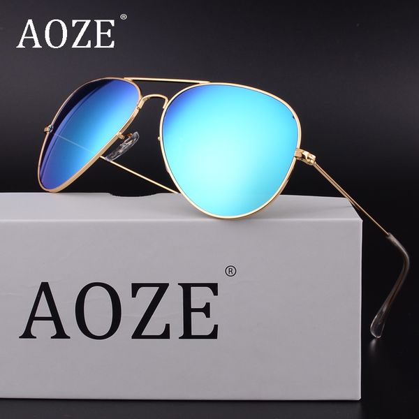 

aoze classic brand design men's ladies driving polarized lenses sunglasses gafas mirror oculos g15 glasses with box uv400 302, White;black