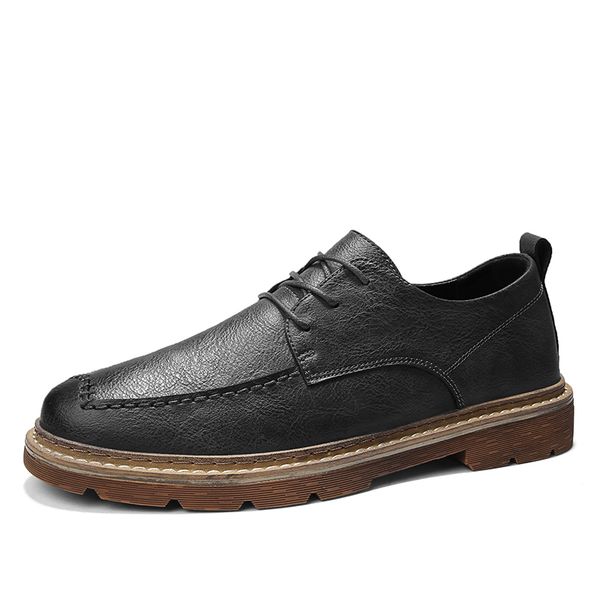 

fashion men shoes lace up oxfords moccasins black shoes genuine leather autumn men casual chaussure homme *lk3005
