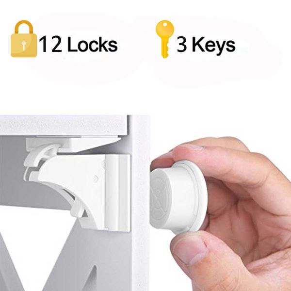 2019 12 Locks 3 Keys Magnetic Children Lock 15 In 1 Baby Safety