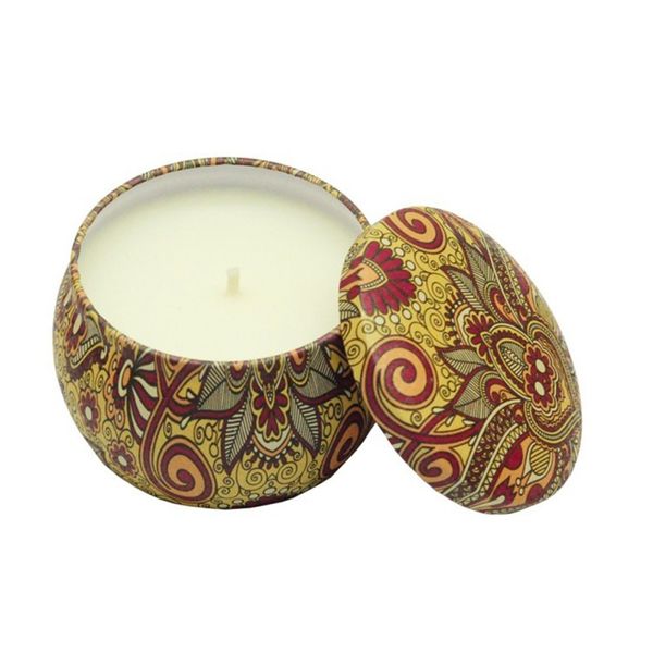 

tin can smokeless fragrance handmade scented candle natural soy wax wedding birthday beautiful candlestick home decoration 2