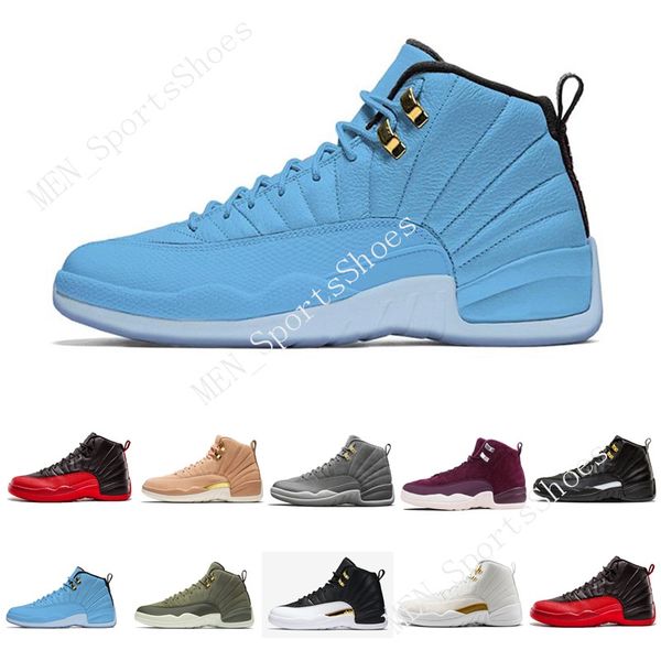 

12 12s men basketball shoes wheat dark grey bordeaux flu game the master taxi playoffs french blue gym red royal blue suede sports sneakers