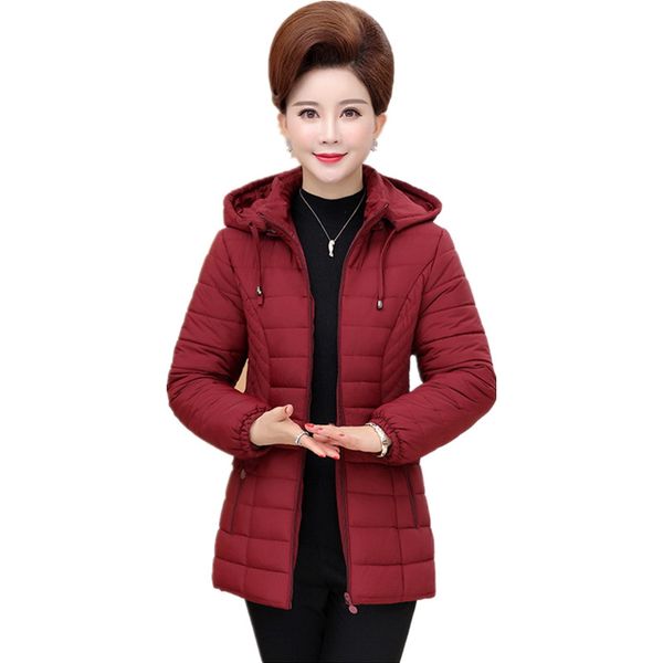 

new winter women down cotton jacket fashion solid thicken hooded feather jacket keep warm casual plus size slim coat re2494, Tan;black