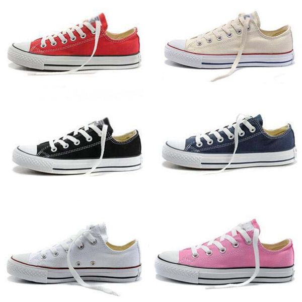 

2019 Newest Original Brand Canvas Shoes Men Women Low Cut Classic Black Blue Red Outdoor Jogging Sports Skateboard Shoe Size 35-44
