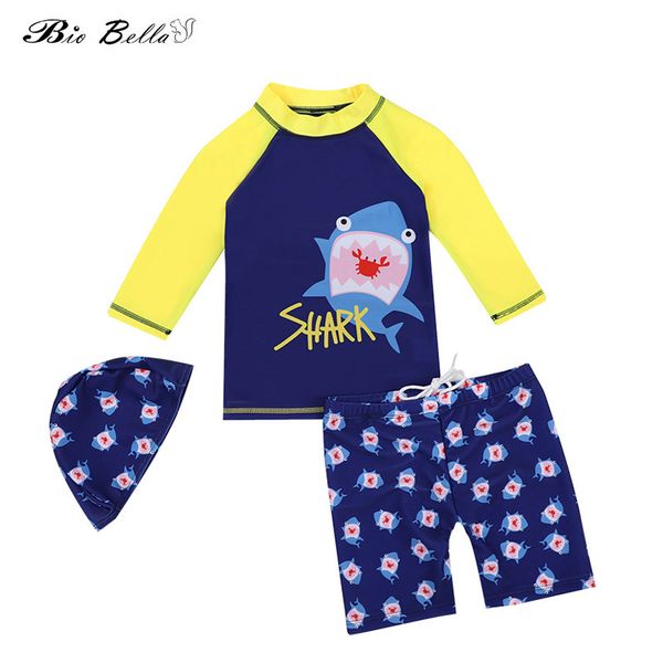 

children boys swimming suit fashion cartoon kids boy swimwear set 3pcs +pants+cap baby boys swimsuit swimming bathing suit, White;black
