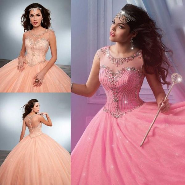 

Vintage Quinceanera Dresses Beaded Rhinestones Sweet 16 Masquerad Dress Ball Gowns Tulle Sequined Debutante Dress Custom Made