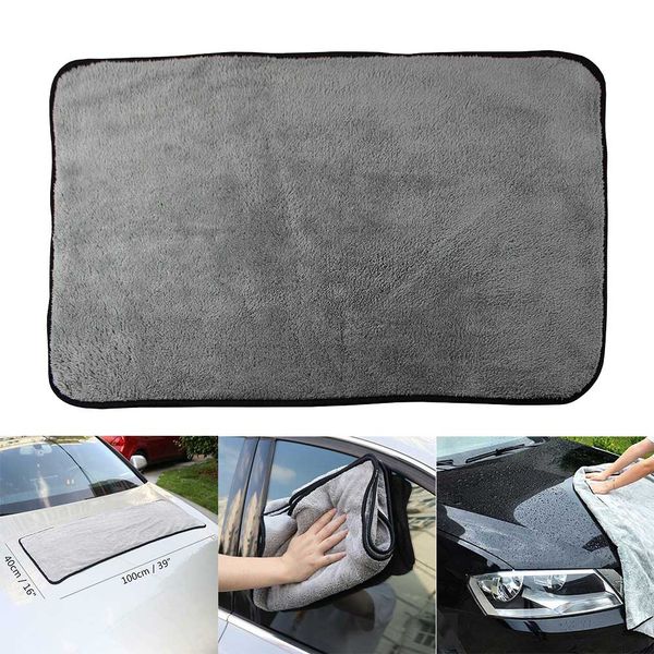 

plush drying towel absorbent car cleaning cloths soft portable washing auto detailing xr657