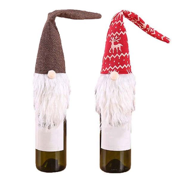 

christmas decoration innovative forester christmas wine bottle set gift bag wine bottle set hipping