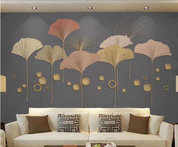 

гинкго билоба обои темный фон настенные росписи гостиная телевизор фоне домашнего декора muralstextured стены бумаги пользовательские