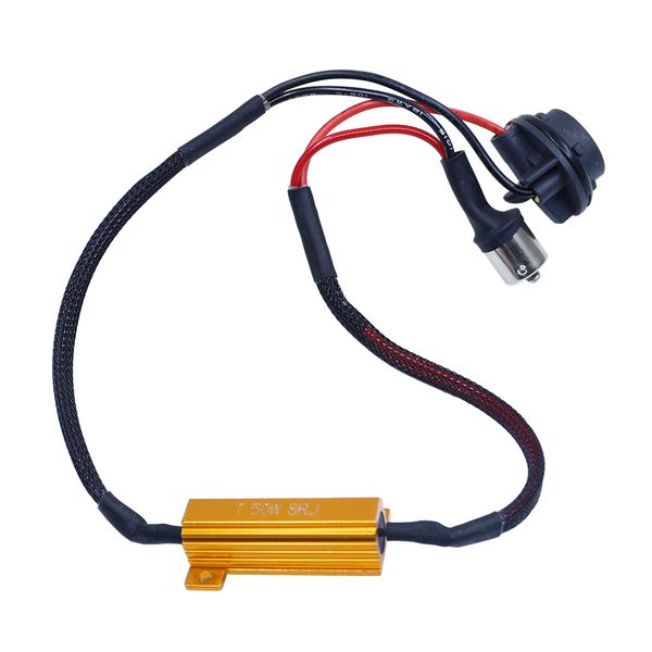 

1pcs 50w 1156 car resistor canbus cable no flickering error decoder canceller led light ba15s bau15s p21w