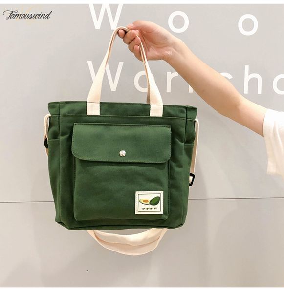 

new feminina women handbags tote cotton canvas foldable recyclable shoulder messenger bag female youth leisure bucket bag girl