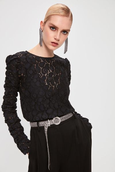 

trendyol lace detail bluz tpraw20bz0950, White