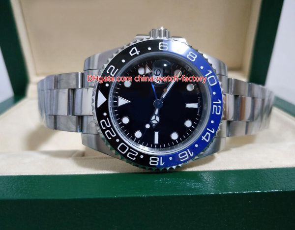 

2 color watch 40mm gmt 116710 116710ln 116710blnr ceramic bezel asia 2813 movement mechanical automatic mens watch watches, Slivery;brown