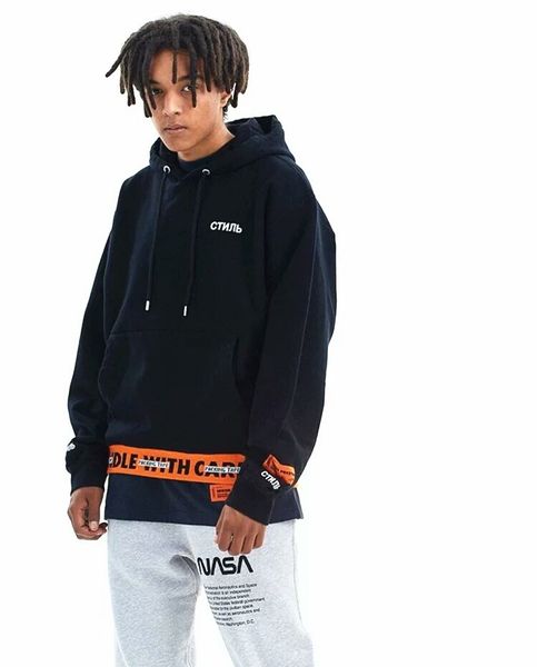

Heron Preston Mens Spring Hoodies Black Casual Loose Thin Loose Pullovers Sweatshirts Pullovers