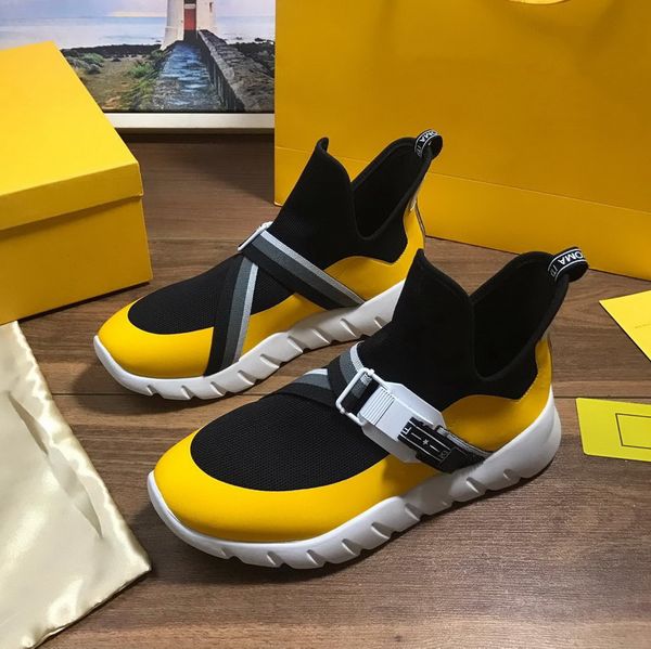 

Новые 2019 мужчин из натуральной кожи с эластичной ткани пэчворк кроссовки, бренд д