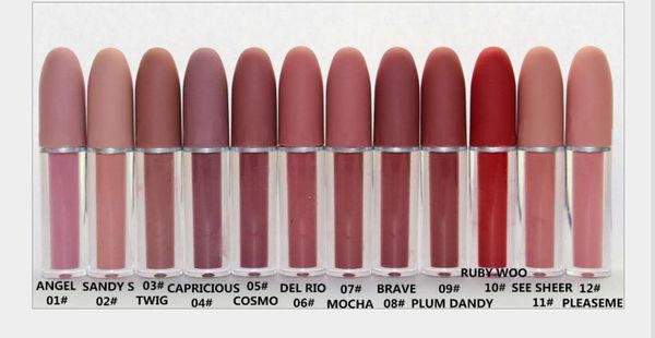 

new brand lustre lip gloss cosmetics long-lasting waterproof liquid lipsticks with retail box 12 colors available dhl lips makeup