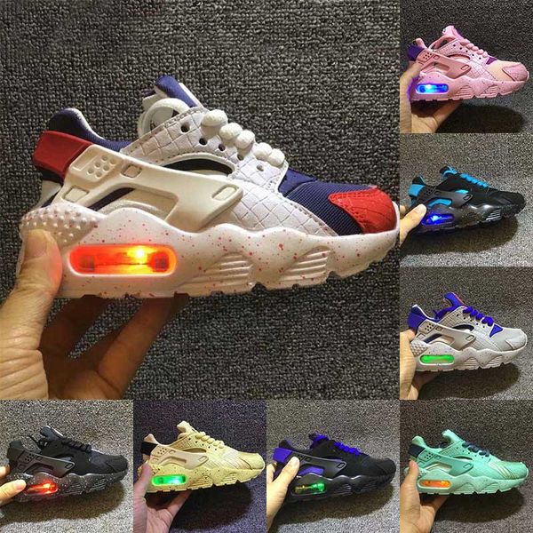 

С коробкой детские товары светящиеся кроссовки мальчики LED кроссовки для девочки