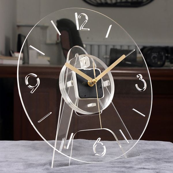 

new wall clock fashionable transparent acrylic large wall watch for home decoration silent movement duvar saati modern design