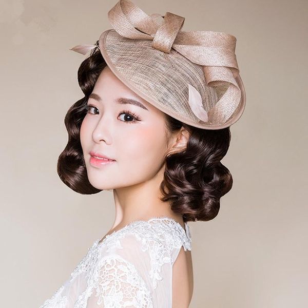 

2019 elegant women bridal hats church headpiece hair accessories wedding veil hair with comb bridal party gifts pqaxs, White