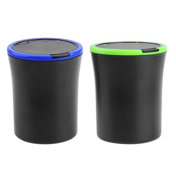 

universal led light car ashtray smokeless aluminum cigarette ash cup cylinder holder interior supplies auto accessories