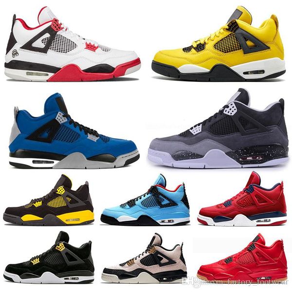 

4с обувь trairn выведена черный белый синий желтый серый баскетбол обувь онлайн в продаже с коробка