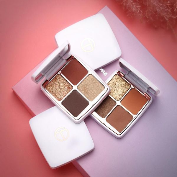 

4 цвета с блестками eyeshadow pallete прочному natural matte eyeshadow состава shimmer nude водонепроницаемый тени косметика tslm1