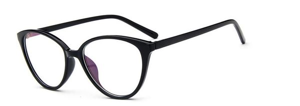 

cat eye glass frame fashion classic frame lens high-quality flat mirror of european and american popular individual large frame retro-vintag, White;black
