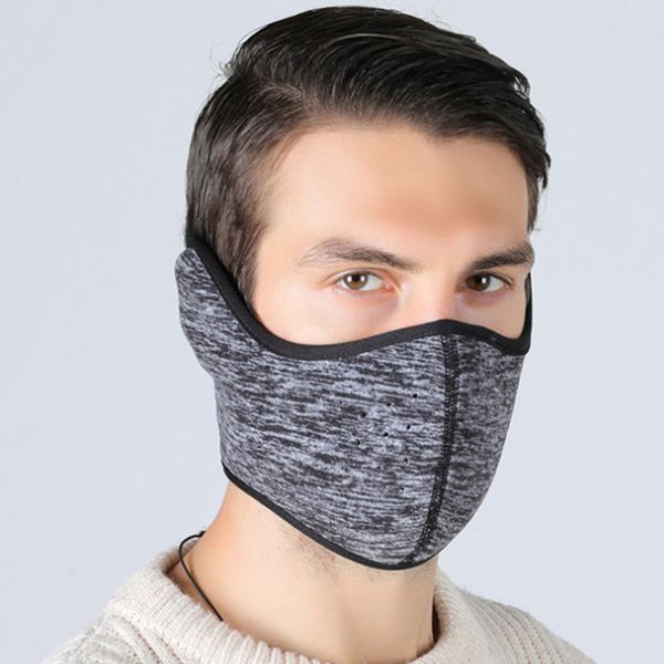 

outdoor sports warm earmuffs cycling riding windproof half face mask accessory, Black