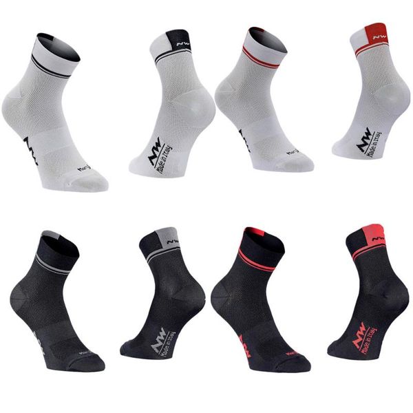 

new summer brand sports cycling socks men women breathable running bike bicycle socks, Black