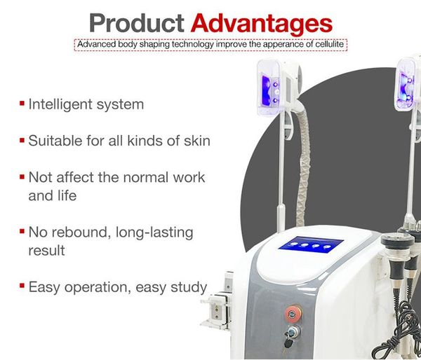 Cavitação Cryolipolysis + RF + Facial RF + 40K + Lipo Laser Machine Gordura Gordura Gordura Reduzindo Equipamento de Beleza à Venda