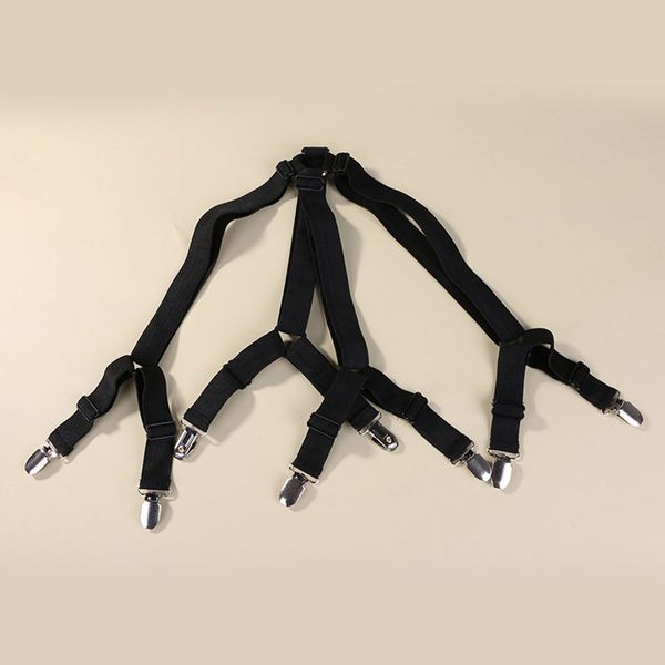 

new 2 pcs sheet bed adjustable suspenders crisscross band straps grippers mattress duvet elastic fasteners clips