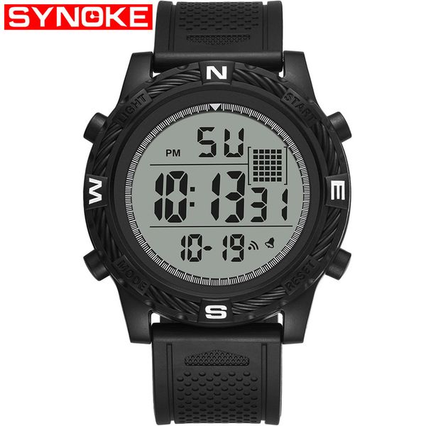 

synoke men's watches sport wrist led digital watch men student men digital-watch outdoor waterproof relogio masculino, Slivery;brown