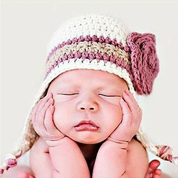 

newborn kids girl boy baby infants winter warm crochet knit hat beanie handmade for pgraphy