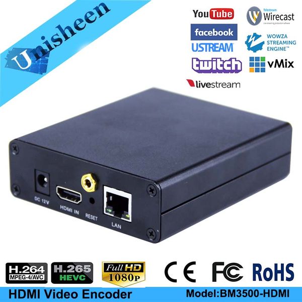 

streaming encoder h.265 hevc h.264 encoder 1080p60 portable streaming wireless iptv encoder h264 video transmitter youtube facebook vmix obs