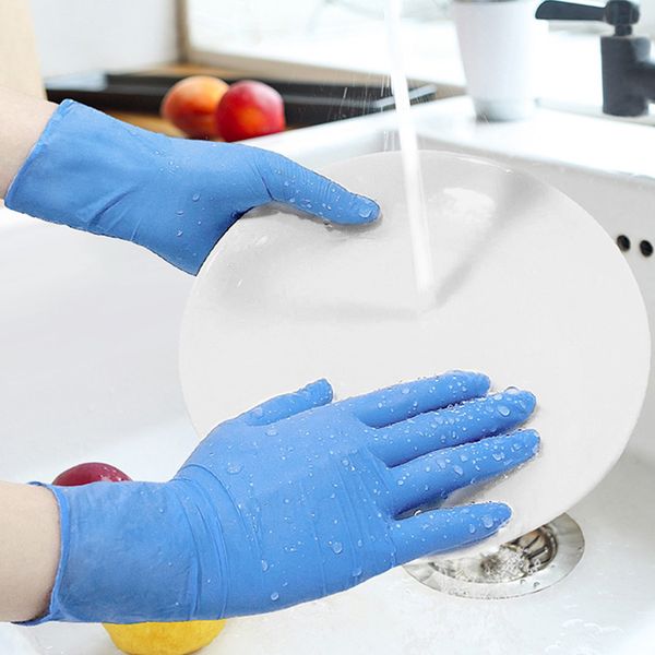 

новый водонепроницаемый высокое качество взрослых 100 шт. одноразовые перчатки синий industrializationd латексные перчатки бытовой открытый