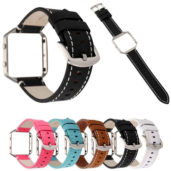 

23mm genuine leather wrist strap for band cowhide watchbands bracelet with silver metal frame case protective cover, Black;brown