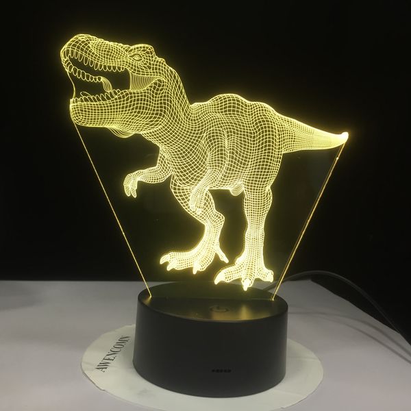 

new dinosaur tricera 3d led night light desk sleep lamp creative kids toy bedroom home decor gift dropshipping