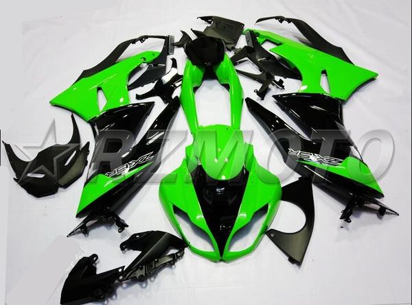 

4 gifts new abs motorcycle fairings kits fits for kawasaki ninja zx-6r 636 2009 2010 2011 2012 09 10 11 12 bodywork set black green