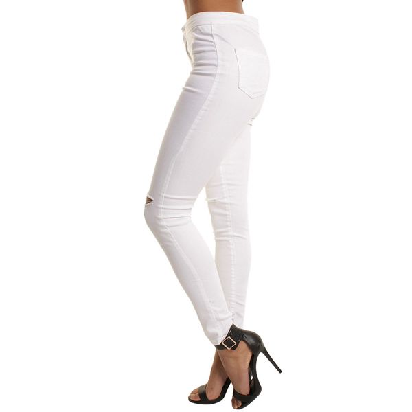 

2020 мода джинсы женщины джинсовый тощий jeggings брюки высокой талией stretch джинсы тонкий карандаш брюки spodnie damskie плюс размер # j3, Blue