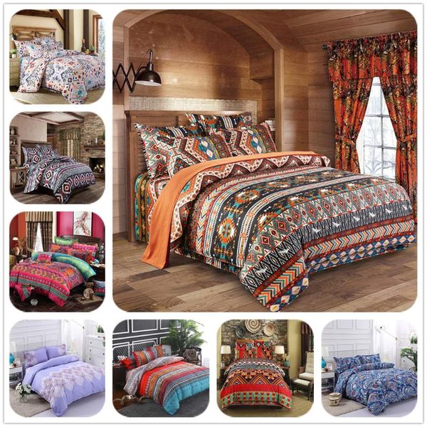 

wholesale ethnic bohemian pattern bedding set usa king  full twin size bed linen set