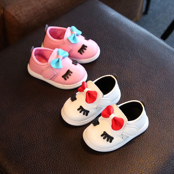 

2018 new baby girls casual shoes newborn soft prewalker bowknot princess shoes 1 - 3 years old kids sports good quality, Black