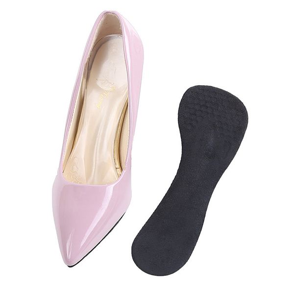

arch support anti-slip massaging non-slip women gel 3/4 length metatarsal cushion orthopedic insoles for high heels shoes 2pcs, Black