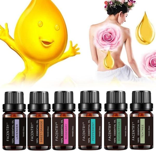 

100% pure natural aromatherapy oils kit 10ml for humidifier shiping oil fragrance water-soluble essential massage set i2i0