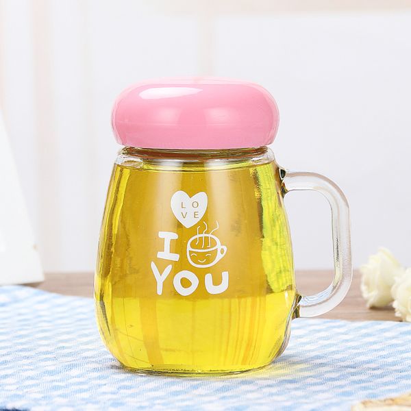 

пользовательский логотип творческой утолщенных стекла penguin бутылка для воды big belly большого калибр чашка воды с ручкой с чаем leak кор